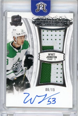 2022-23 The Cup Emblems of Endorsements Wyatt Johnston Rookie Patch Auto /15 front